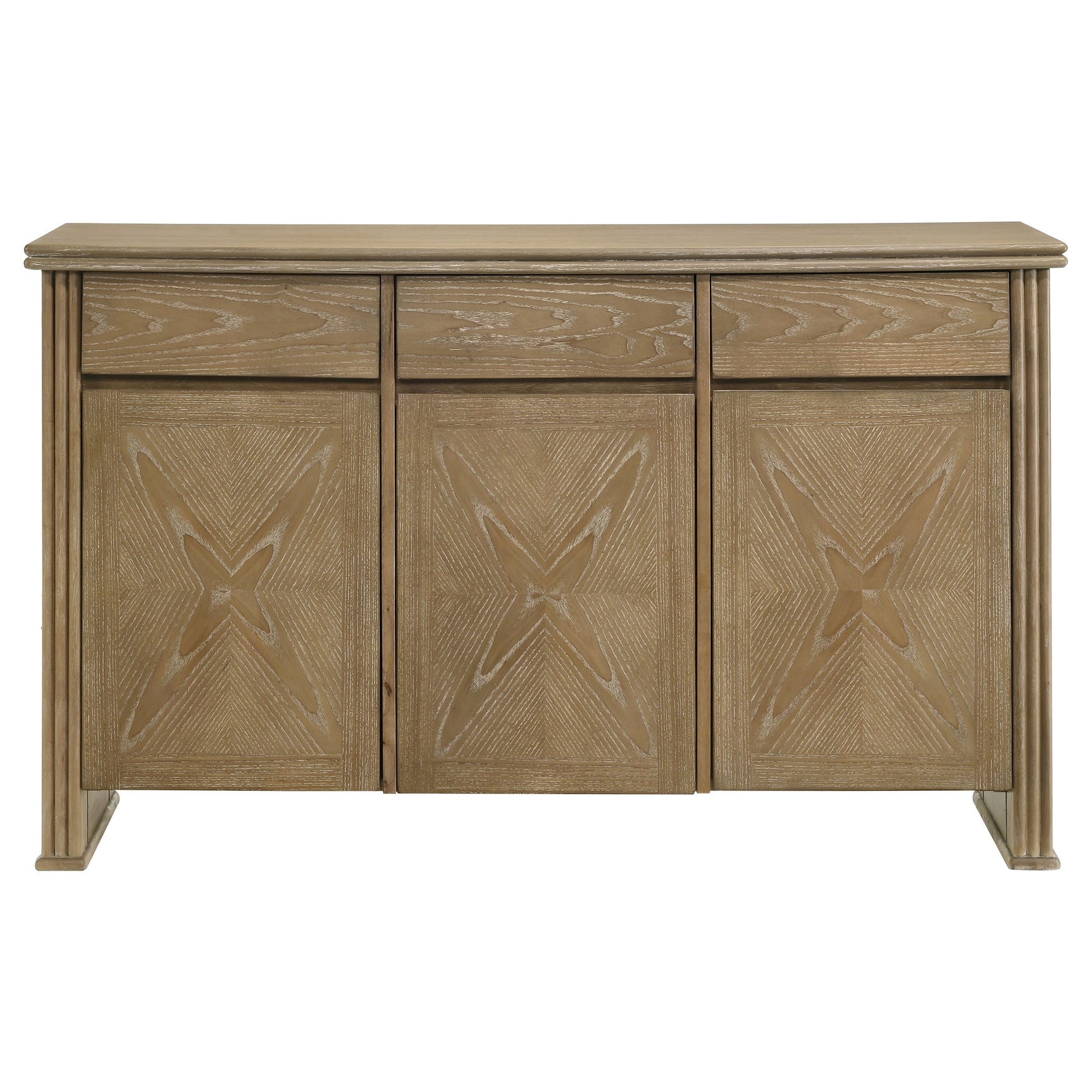 Adina 8-piece Extension Dining Set Distressed Light Brown - Tampa Furniture Outlet