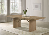Adina 89-inch Extension Dining Table Distressed Light Brown - Tampa Furniture Outlet