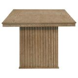 Adina 89-inch Extension Dining Table Distressed Light Brown - Tampa Furniture Outlet