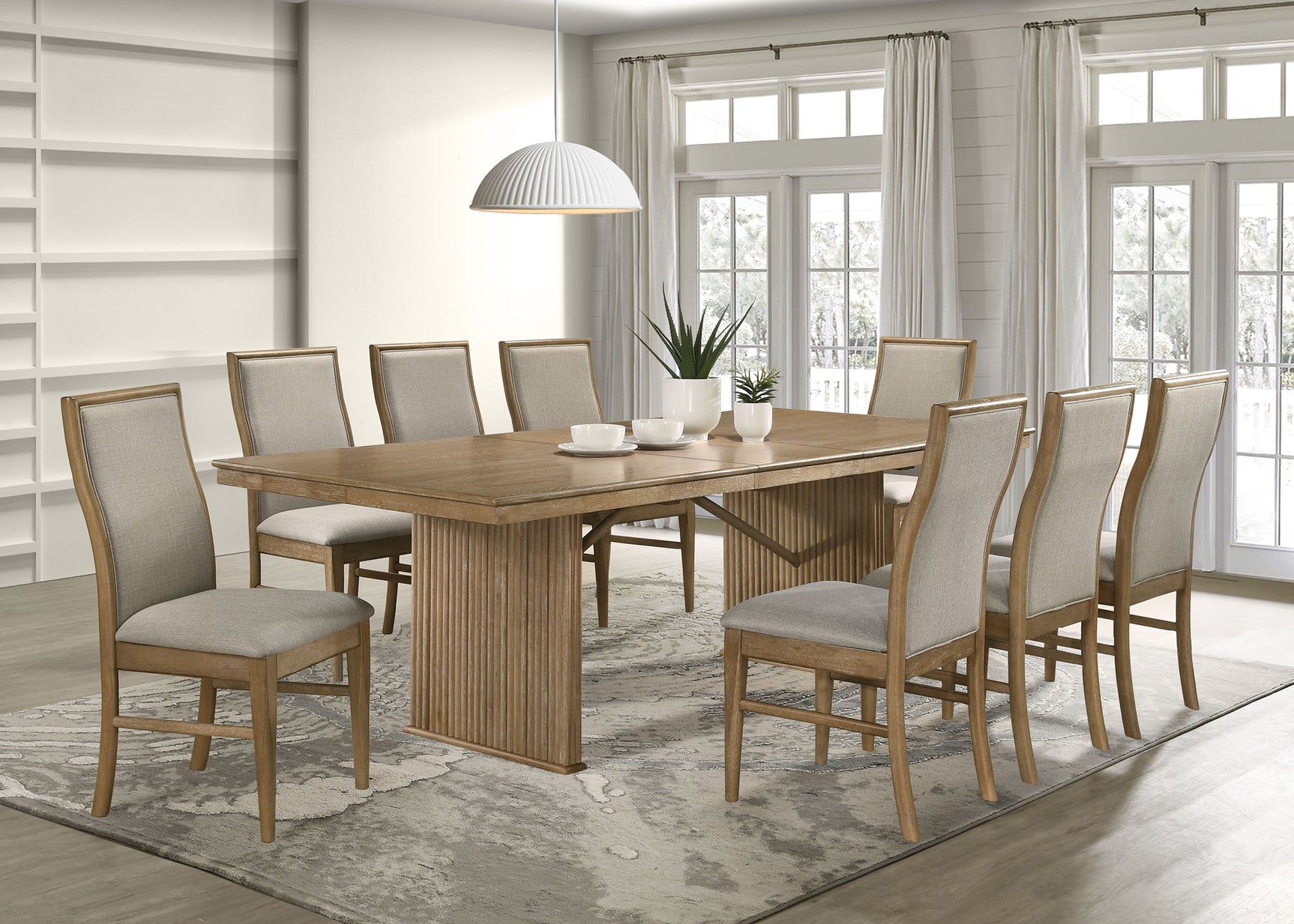 Adina Upholstered Dining Side Chair Barley (Set of 2) - Tampa Furniture Outlet