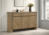 Adina 3-door 59-inch Sideboard Server Distressed Light Brown - Tampa Furniture Outlet