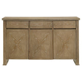 Adina 3-door 59-inch Sideboard Server Distressed Light Brown - Tampa Furniture Outlet