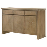 Adina 3-door 59-inch Sideboard Server Distressed Light Brown - Tampa Furniture Outlet