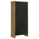 Adina 77-inch Tall Display Cabinet Distressed Light Brown - Tampa Furniture Outlet