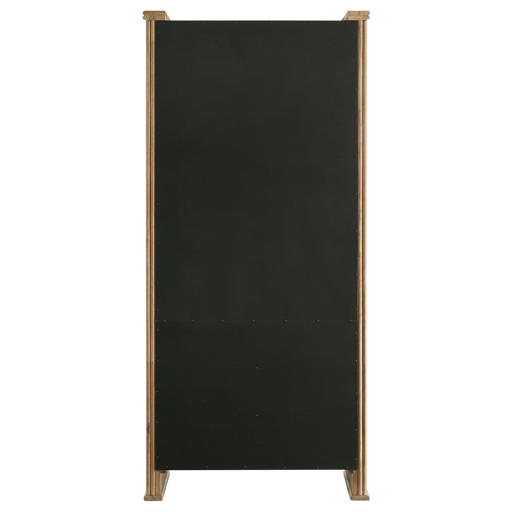 Adina 77-inch Tall Display Cabinet Distressed Light Brown - Tampa Furniture Outlet