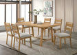 Tampa Furniture Outlet - Coaster - Duncan 7-piece Rectangular Wood Dining Table Set Washed Oak - 193651-S7