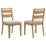 Tampa Furniture Outlet - Coaster - Duncan Ladder Back Dining Side Chair Washed Oak (Set of 2) - 193652