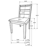Duncan Ladder Back Dining Side Chair Washed Oak (Set of 2)