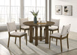 Tampa Furniture Outlet - Coaster - Ottowa 5-piece Round Wood Dining Room Table Set Brown - 193660-S5
