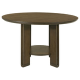 Ottowa 5-piece Round Wood Dining Room Table Set Brown - Tampa Furniture Outlet