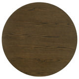Ottowa 47-inch Round Wood Dining Table with Shelf Brown - Tampa Furniture Outlet