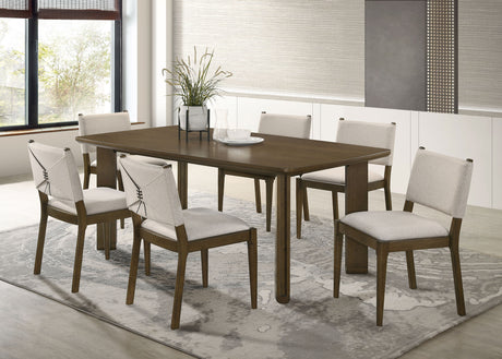 Tampa Furniture Outlet - Coaster - Ottowa 7-piece Rectangular Wood Dining Room Table Set Brown - 193661-S7