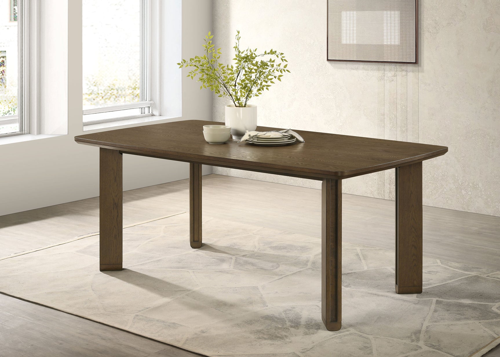 Ottowa 71-inch Rectangular Wood Dining Table Brown - Tampa Furniture Outlet