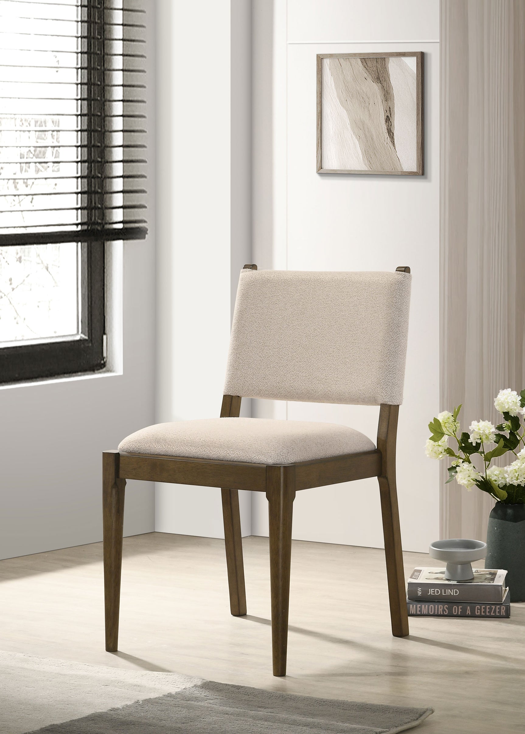 Ottowa Upholstered Dining Side Chair Brown (Set of 2) - Tampa Furniture Outlet