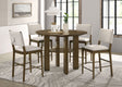 Tampa Furniture Outlet - Coaster - Ottowa 5-piece Round Counter Height Dining Room Set Brown - 193668-S5