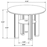 Ottowa 5-piece Round Counter Height Dining Room Set Brown - Tampa Furniture Outlet
