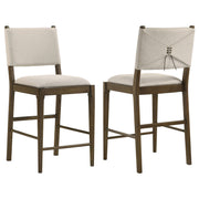 Tampa Furniture Outlet - Coaster - Ottowa Upholstered Counter Side Chair Brown (Set of 2) - 193669
