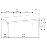 Reseda 81-inch Extension Leaf Dining Table Ash Brown - Tampa Furniture Outlet
