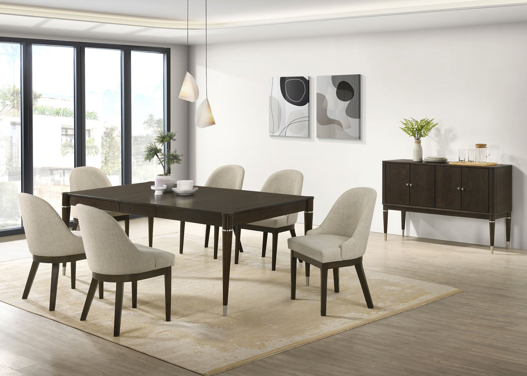 Reseda 81-inch Extension Leaf Dining Table Ash Brown - Tampa Furniture Outlet