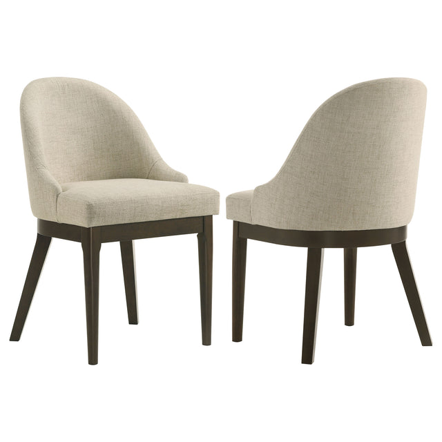 Tampa Furniture Outlet - Coaster - Reseda Upholstered Dining Side Chair Beige (Set of 2) - 193672