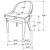 Reseda Upholstered Dining Side Chair Beige (Set of 2) - Tampa Furniture Outlet
