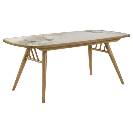 Tampa Furniture Outlet - Coaster - Croyden 73-inch Rectangular Dining Table Weathered Natural - 193731
