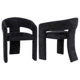 Tampa Furniture Outlet - Coaster - Carlow Upholstered Dining Arm Chair Black (Set of 2) - 193813BLK