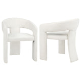 Tampa Furniture Outlet - Coaster - Carlow Upholstered Dining Arm Chair White (Set of 2) - 193813WHT