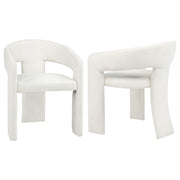 Tampa Furniture Outlet - Coaster - Carlow Upholstered Dining Arm Chair White (Set of 2) - 193813WHT