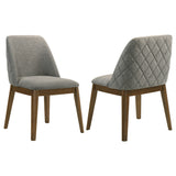 Tampa Furniture Outlet - Coaster - Franklin Upholstered Dining Side Chair Grey (Set of 2) - 193822