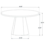 Franklin 5-piece 54-inch Round Dining Table Set Dark Brown