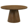 Tampa Furniture Outlet - Coaster - Franklin 54-inch Round Wood Pedestal Base Dining Table Dark Brown - 193830
