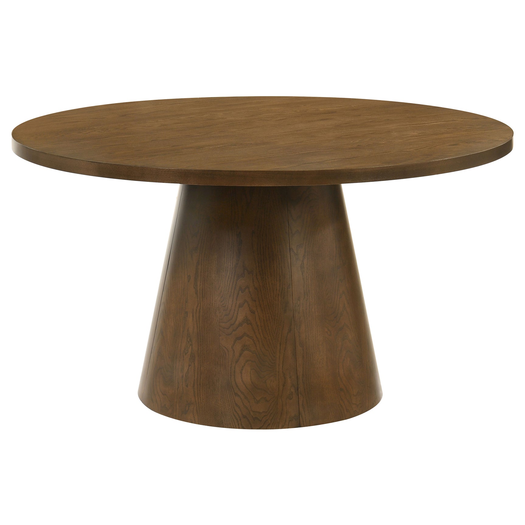 Tampa Furniture Outlet - Coaster - Franklin 54-inch Round Wood Pedestal Base Dining Table Dark Brown - 193830