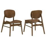 Tampa Furniture Outlet - Coaster - Benford Dining Side Chair Wood Seat Dark Brown (Set of 2) - 193832