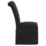 Shawna Upholstered Skirted Side Chair Black (Set of 2)