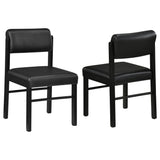Tampa Furniture Outlet - Coaster - Kehoe Upholstered Dining Side Chair Black (Set of 2) - 193922BLK