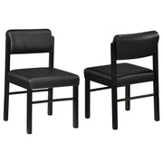 Tampa Furniture Outlet - Coaster - Kehoe Upholstered Dining Side Chair Black (Set of 2) - 193922BLK