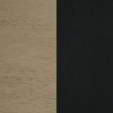 Kehoe Upholstered Dining Side Chair Black and Natural Oak (Set of 2)