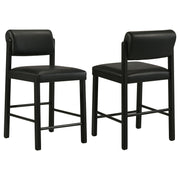 Tampa Furniture Outlet - Coaster - Kehoe Upholstered Counter Height Chair Black (Set of 2) - 193929BLK