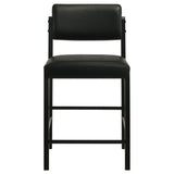 Kehoe Upholstered Counter Height Chair Black (Set of 2)