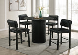 Kehoe Upholstered Counter Height Chair Black (Set of 2)