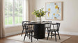 Tampa Furniture Outlet - Coaster - Hamlyn 5-piece Round Wood Dining Set Black - 193930BLK-S5F