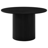 Tampa Furniture Outlet - Coaster - Hamlyn 47-inch Round Wood Dining Room Table Black - 193930BLK