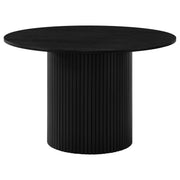 Tampa Furniture Outlet - Coaster - Hamlyn 47-inch Round Wood Dining Room Table Black - 193930BLK