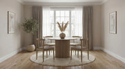 Tampa Furniture Outlet - Coaster - Hamlyn 5-piece Round Wood Dining Set Wheat and Natural Oak - 193930NAT-S5A
