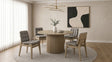 Tampa Furniture Outlet - Coaster - Hamlyn 5-piece Round Wood Dining Set Grey and Natural Oak - 193930NAT-S5E