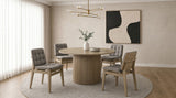 Tampa Furniture Outlet - Coaster - Hamlyn 5-piece Round Wood Dining Set Grey and Natural Oak - 193930NAT-S5E