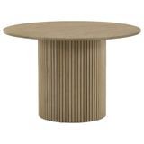 Tampa Furniture Outlet - Coaster - Hamlyn 47-inch Round Wood Dining Room Table Natural Oak - 193930NAT