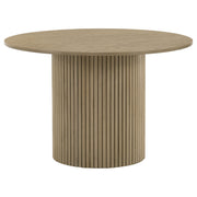 Tampa Furniture Outlet - Coaster - Hamlyn 47-inch Round Wood Dining Room Table Natural Oak - 193930NAT