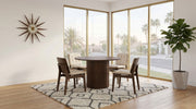 Tampa Furniture Outlet - Coaster - Hamlyn 5-piece Round Wood Dining Set Cream and Walnut - 193930WAL-S5D